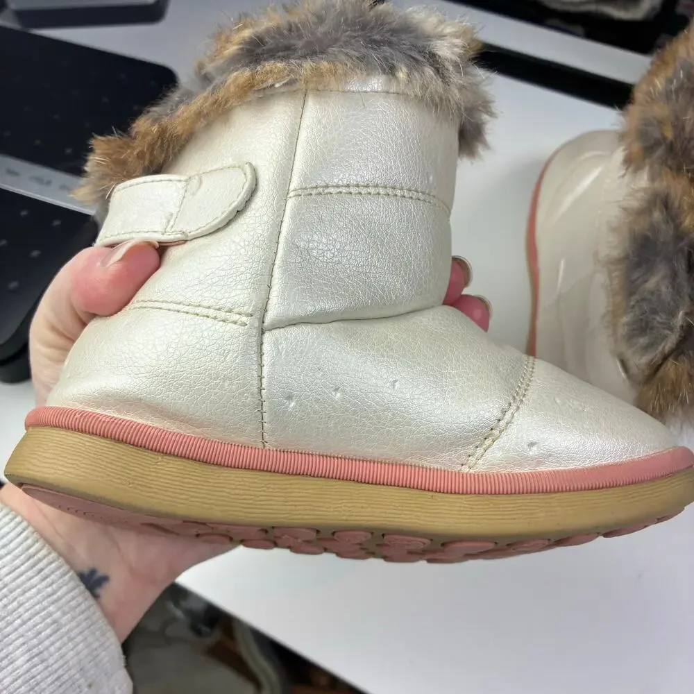 Merence Comfy Kids Winter Baby Toddler Girl Warm Boot Fur Cozy 29/US 8-9 Easy On